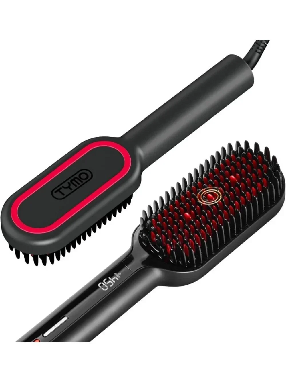 Ionic Hair Straightening Brush - Ceramic Hot Comb for Thick Curly Hair, 16